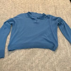 Blue Oversized Blouse